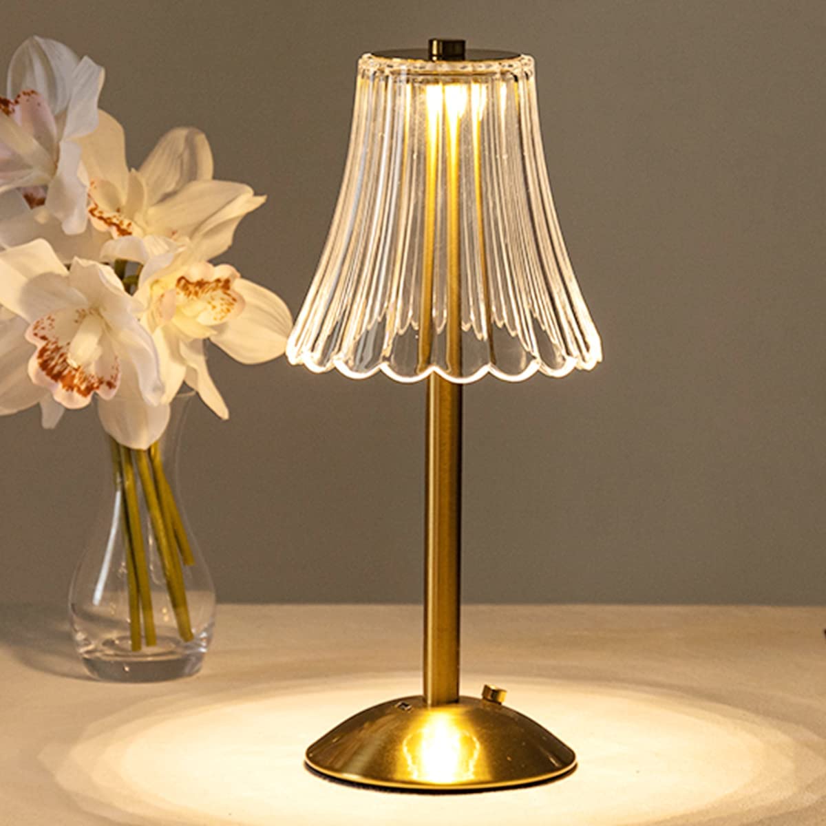 Kristall Gold Tischleuchte | Elegantes Wohnambiente