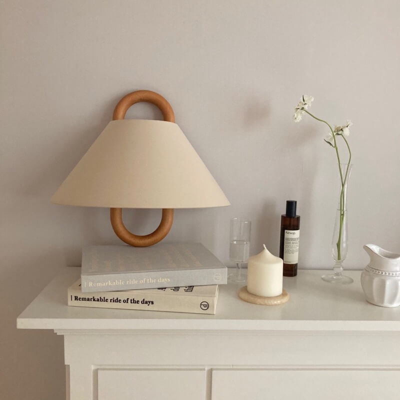 Semi-Circle Wandlampe | Holz-Metall Designleuchte im Minimalstil