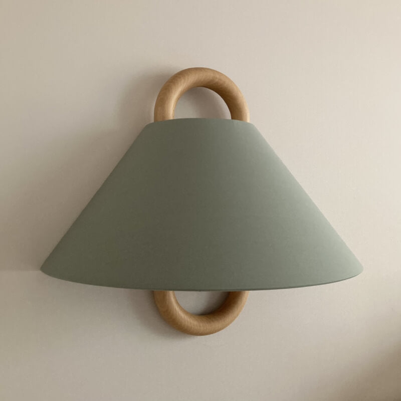 Semi-Circle Wandlampe | Holz-Metall Designleuchte im Minimalstil