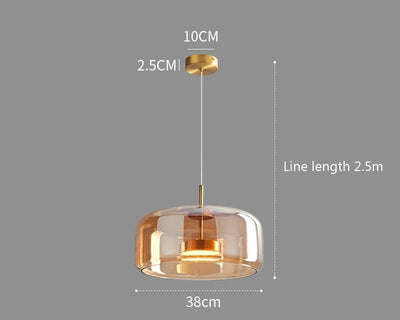 Param Luxus-Glaspendel | Elegante Hängeleuchte aus Glas & Metall