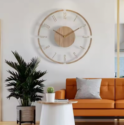 Nock Silent Design-Wanduhr | Acryl & Holz