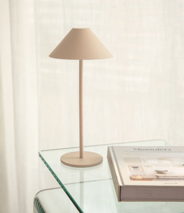 Minimalistische Tischlampe Kabellos | Wetterfeste Touch Designlampe