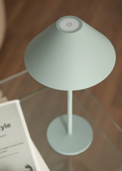 Minimalistische Tischlampe Kabellos | Wetterfeste Touch Designlampe