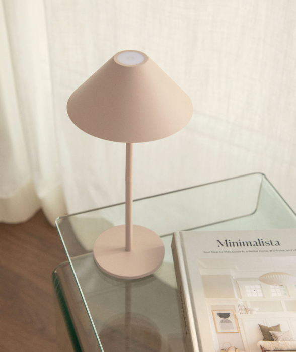 Minimalistische Tischlampe Kabellos | Wetterfeste Touch Designlampe