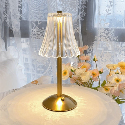 Kristall Gold Tischleuchte | Elegantes Wohnambiente