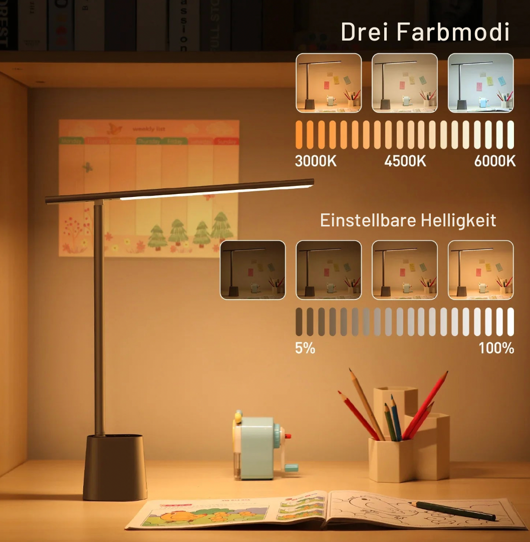 Glanzlicht ChargeLamp | Schreibtischlampe mit Qi-Ladefunktion
