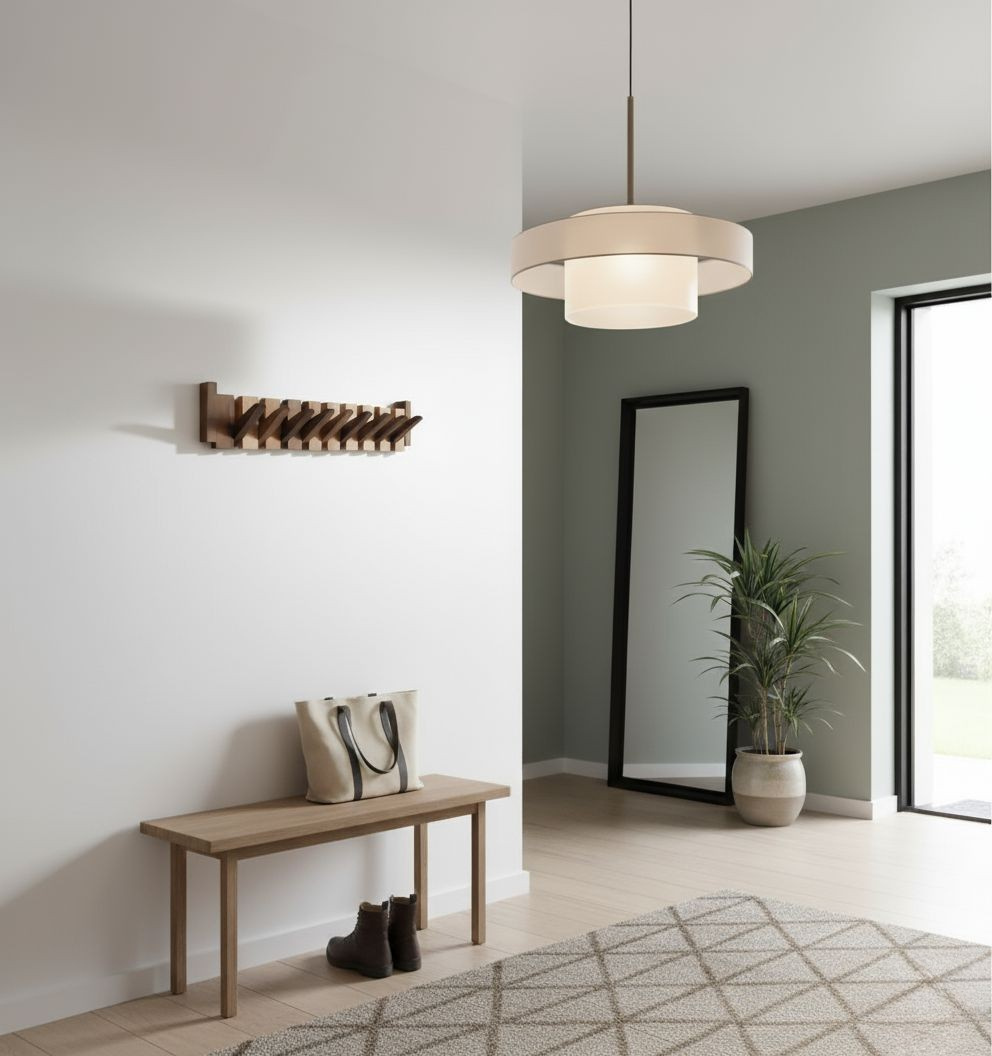 Piano Holz Garderoben Design | Eleganter Wandhaken