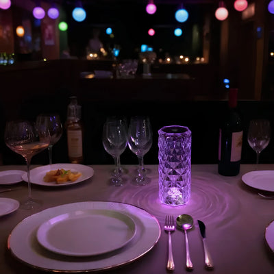 Touch & Glanz Kristalllampe | Elegante LED-Tischleuchte