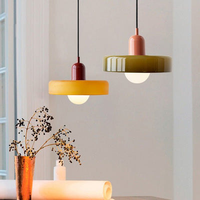 Bauhaus Stil Hängeleuchte | Moderne Kunstlampe aus Glas