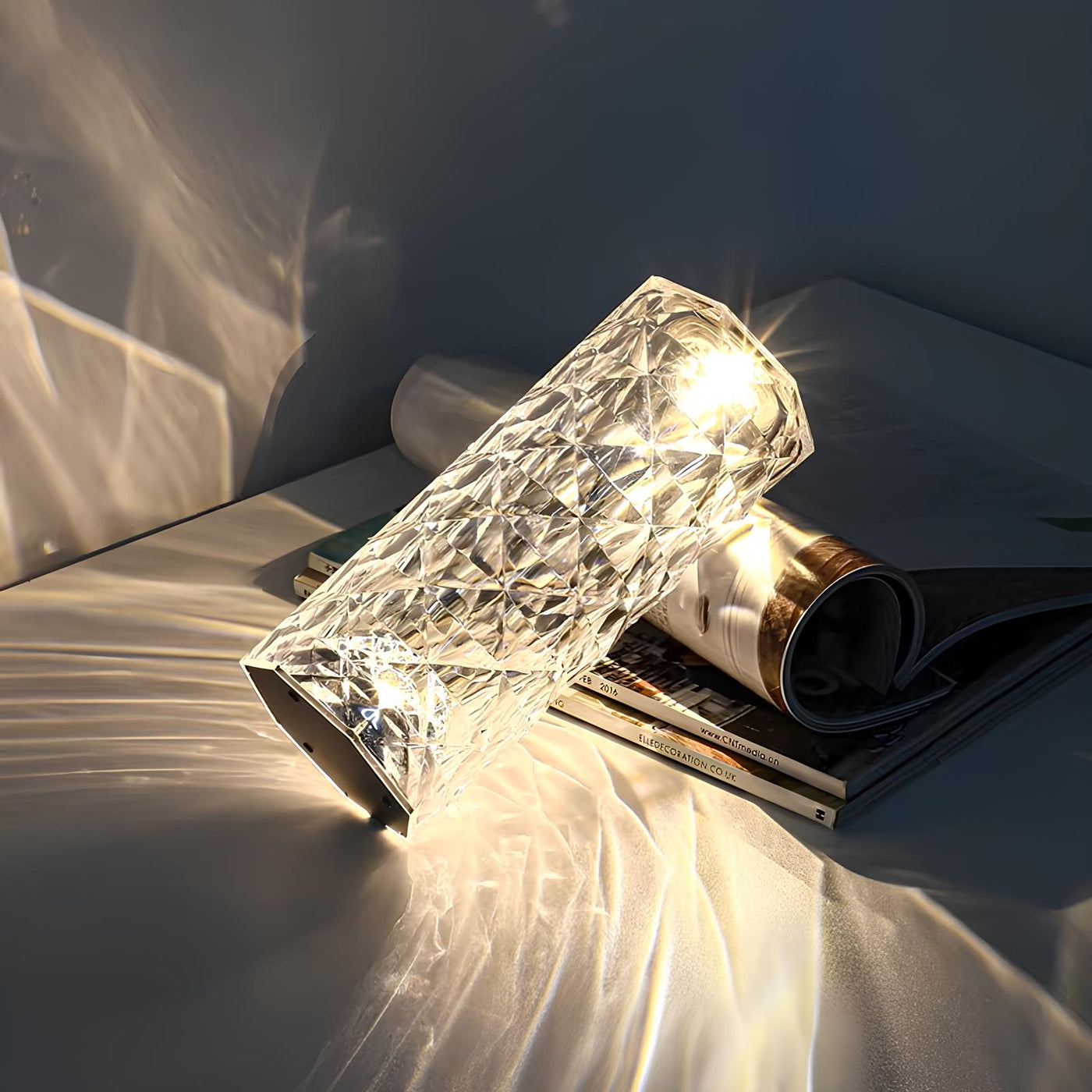 Touch & Glanz Kristalllampe | Elegante LED-Tischleuchte