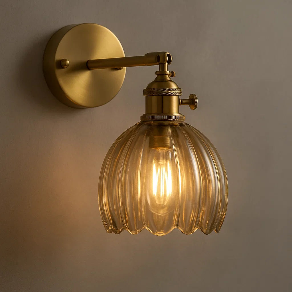 Vintage TulipGlow Wandleuchte | Blüten-Design