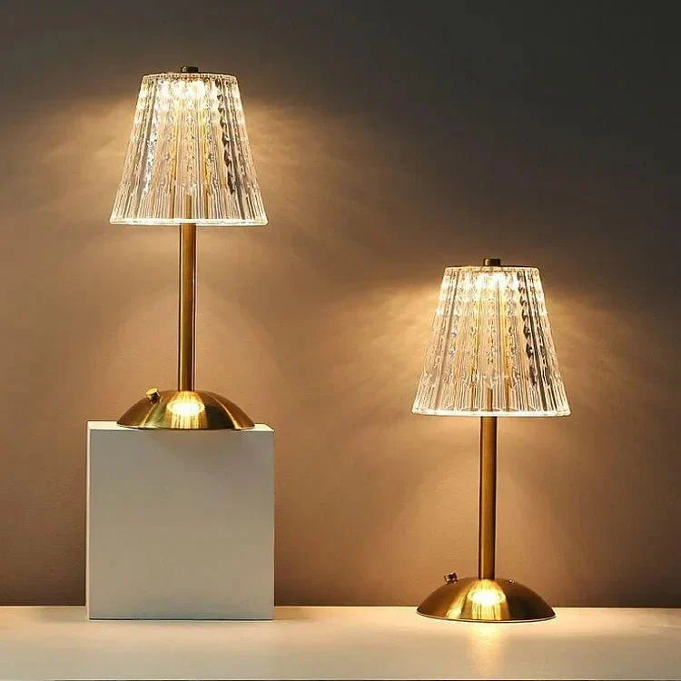 Kristall Gold Tischleuchte | Elegantes Wohnambiente