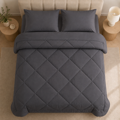 DreamWrap | 2-in-1 Bettdecke ohne Bettwäsche – Anthrazit