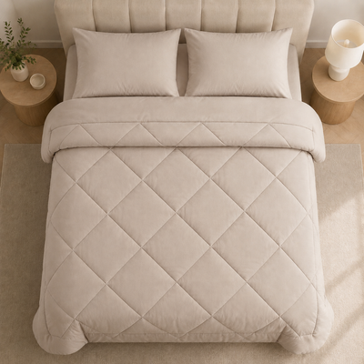 DreamWrap | 2-in-1 Bettdecke ohne Bettwäsche – Beige