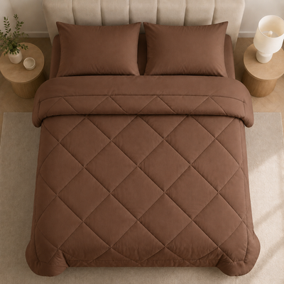 DreamWrap | 2-in-1 Bettdecke ohne Bettwäsche – Braun