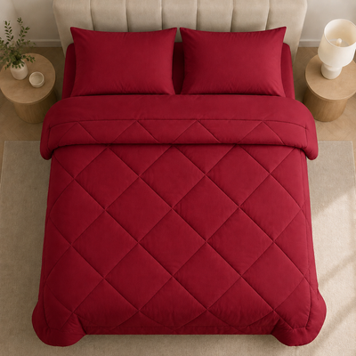 DreamWrap | 2-in-1 Bettdecke ohne Bettwäsche – Rot