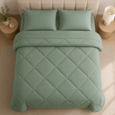 DreamWrap | 2-in-1 Bettdecke ohne Bettwäsche – Sage