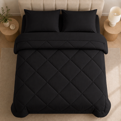 DreamWrap | 2-in-1 Bettdecke ohne Bettwäsche – Schwarz