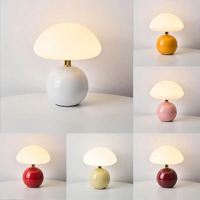 Bauhaus Pilzlampe Cremeweiß | Elegantes Lichtambiente pur