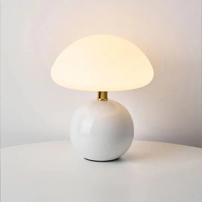 Bauhaus Pilzlampe Cremeweiß | Elegantes Lichtambiente pur