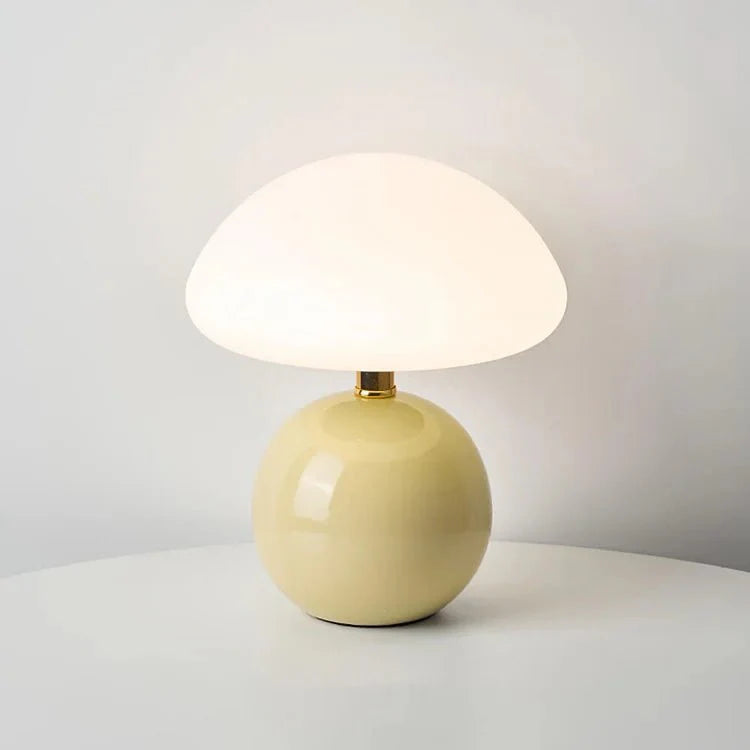 Bauhaus Pilzlampe Cremeweiß | Elegantes Lichtambiente pur