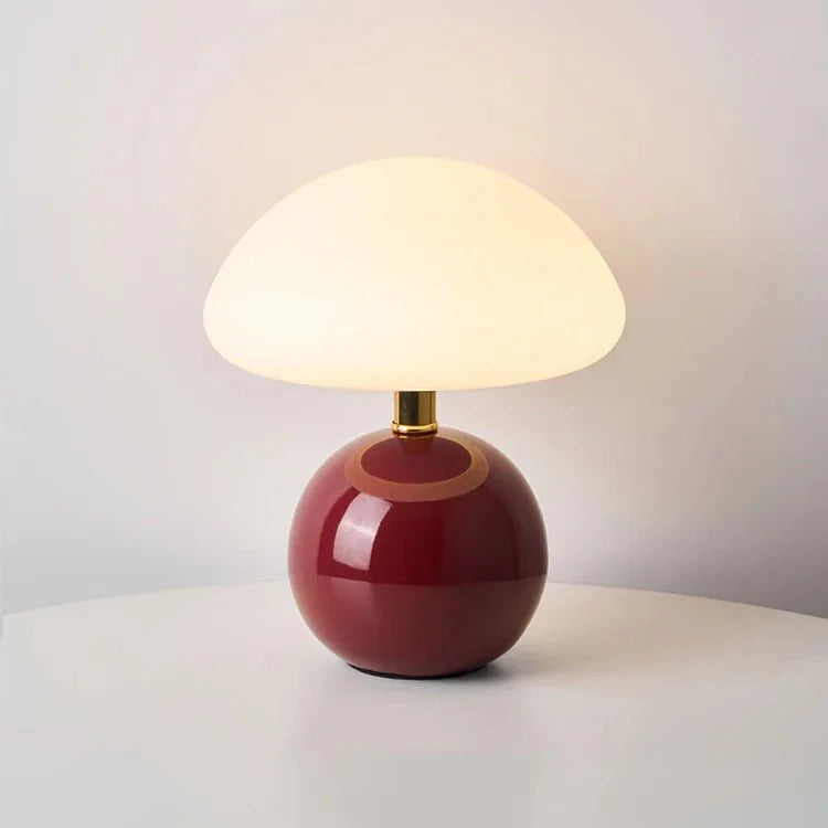 Bauhaus Pilzlampe Cremeweiß | Elegantes Lichtambiente pur