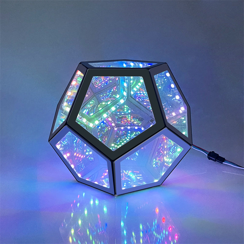 Trance Tischlampe | Geometrische LED-Lichtskulptur