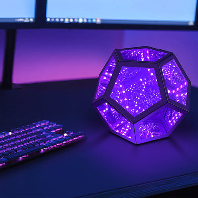 Trance Tischlampe | Geometrische LED-Lichtskulptur