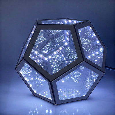 Trance Tischlampe | Geometrische LED-Lichtskulptur