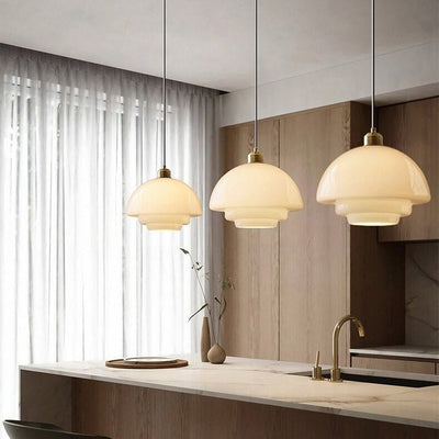 Nordic Weißes Glas-Hängelicht | Zeitloses skandinavisches Design