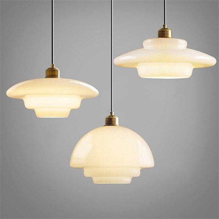Nordic Weißes Glas-Hängelicht | Zeitloses skandinavisches Design