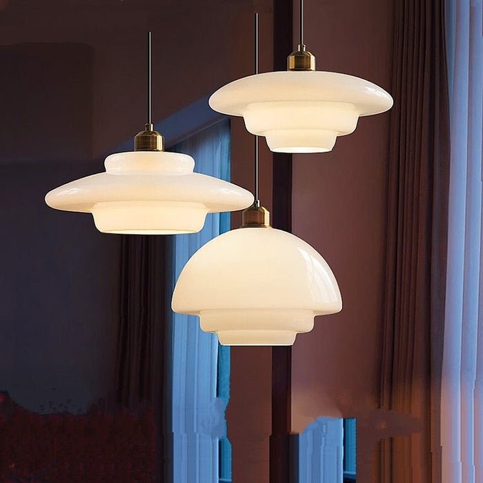Nordic Weißes Glas-Hängelicht | Zeitloses skandinavisches Design