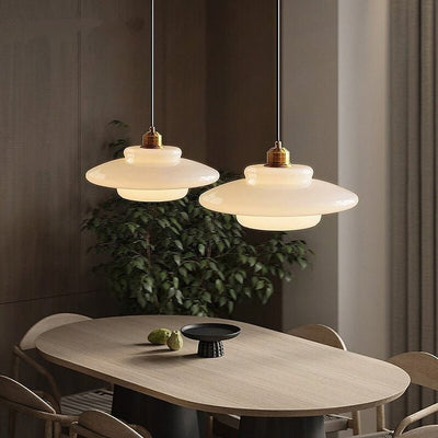 Nordic Weißes Glas-Hängelicht | Zeitloses skandinavisches Design