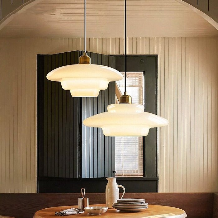 Nordic Weißes Glas-Hängelicht | Zeitloses skandinavisches Design
