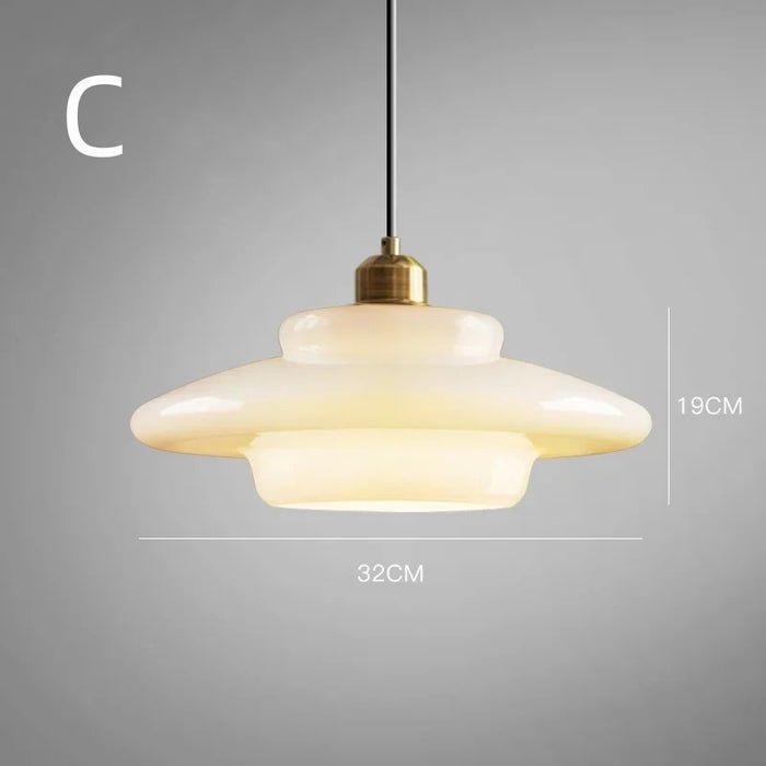 Nordic Weißes Glas-Hängelicht | Zeitloses skandinavisches Design
