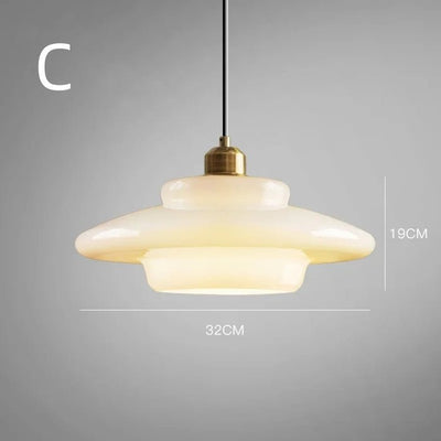 Nordic Weißes Glas-Hängelicht | Zeitloses skandinavisches Design