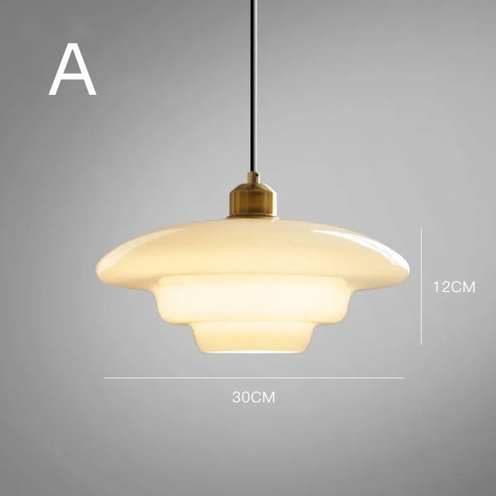 Nordic Weißes Glas-Hängelicht | Zeitloses skandinavisches Design