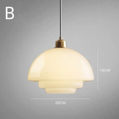 Nordic Weißes Glas-Hängelicht | Zeitloses skandinavisches Design