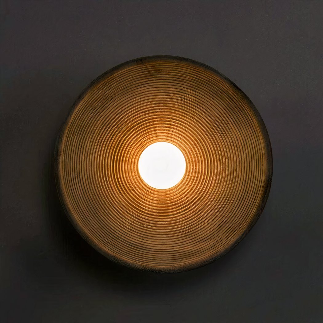 Runde Wandleuchte Retro | Nordische LED Wandlampe im Vintage-Stil
