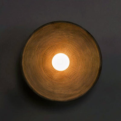 Runde Wandleuchte Retro | Nordische LED Wandlampe im Vintage-Stil