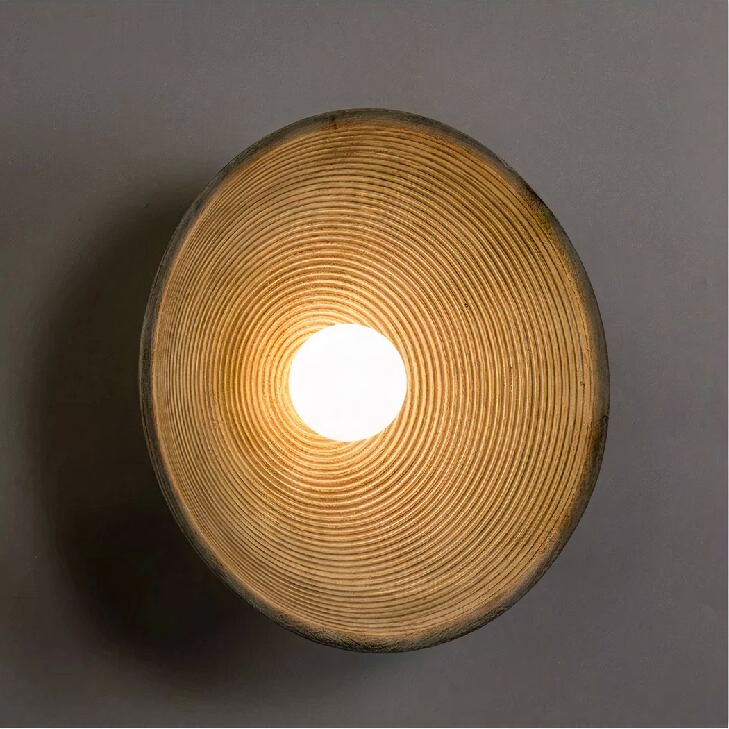 Runde Wandleuchte Retro | Nordische LED Wandlampe im Vintage-Stil