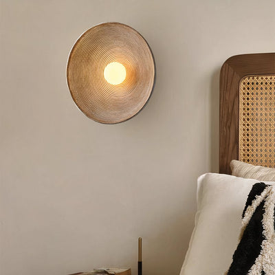 Runde Wandleuchte Retro | Nordische LED Wandlampe im Vintage-Stil