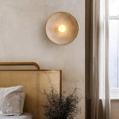 Runde Wandleuchte Retro | Nordische LED Wandlampe im Vintage-Stil