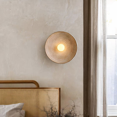 Runde Wandleuchte Retro | Nordische LED Wandlampe im Vintage-Stil