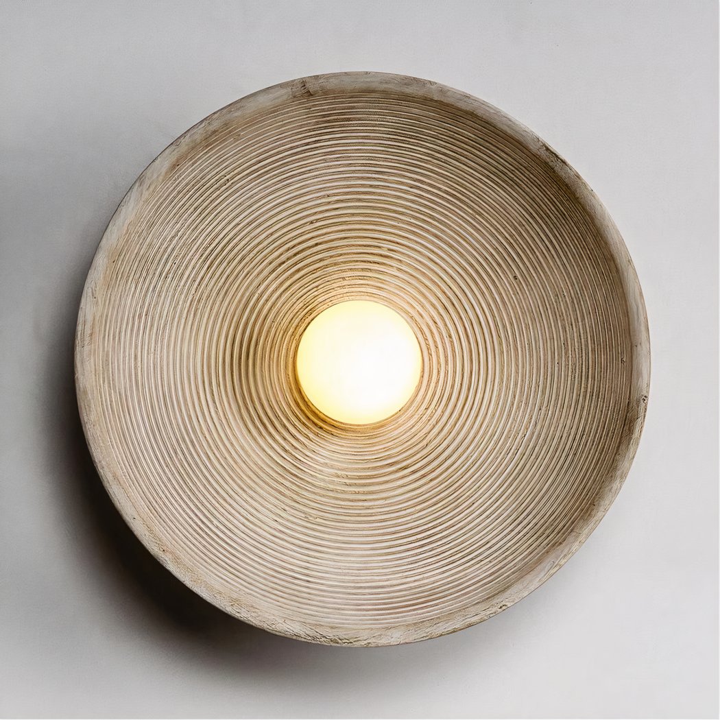 Runde Wandleuchte Retro | Nordische LED Wandlampe im Vintage-Stil