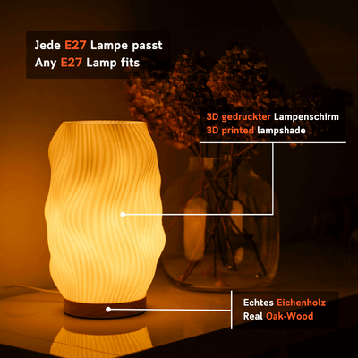 Flow Naturlicht | Elegante Leuchte aus Bioplast
