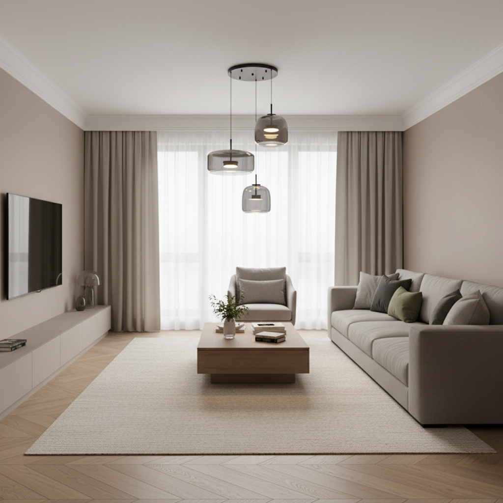 Param Luxus-Glaspendel | Elegante Hängeleuchte aus Glas & Metall