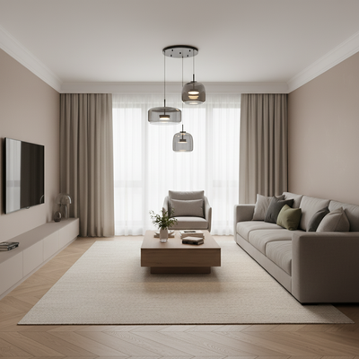 Param Luxus-Glaspendel | Elegante Hängeleuchte aus Glas & Metall